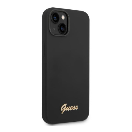 Чехол Guess для iPhone 14 Plus Liquid silicone Gold metal logo Hard (GUHCP14MSLSMK) Черный Чехол Guess для iPhone 14 Plus Liquid silicone Gold metal logo Hard (GUHCP14MSLSMK) Черный
