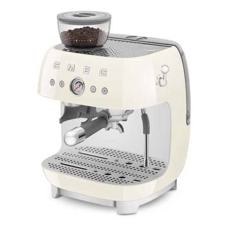 Кофемашина эспрессо со встроенной кофемолкой SMEG 50s style (EGF03CREU) Кремовый Кофемашина эспрессо со встроенной кофемолкой SMEG 50s style (EGF03CREU) Кремовый