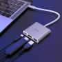 Хаб hoco. Easy use USB-C на USB3.0 + HDMI + PD (HB14) Серый Хаб hoco. Easy use USB-C на USB3.0 + HDMI + PD (HB14) Серый