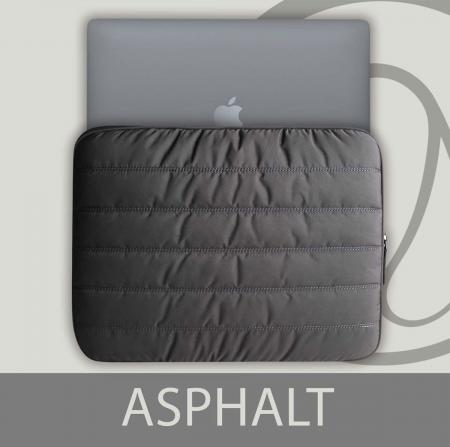 Чехол для Macbook Air/Pro 13 (18/20) Bustha Puffer Sleeve Nylo/Leather (BST755249) Asphalt Чехол для Macbook Air/Pro 13 (18/20) Bustha Puffer Sleeve Nylo/Leather (BST755249) Asphalt
