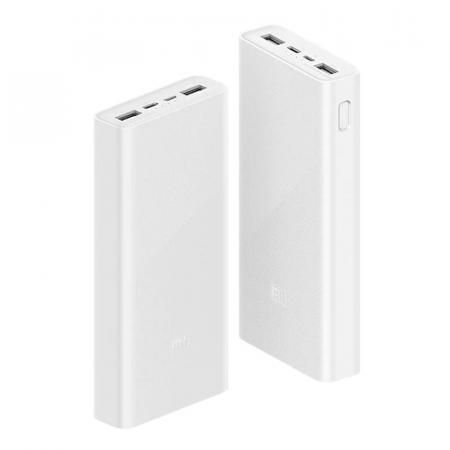 Портативный аккумулятор Xiaomi Mi Power Bank 3 20000mAh 18W (PLM18ZM) Белый Портативный аккумулятор Xiaomi Mi Power Bank 3 20000mAh 18W (PLM18ZM) Белый