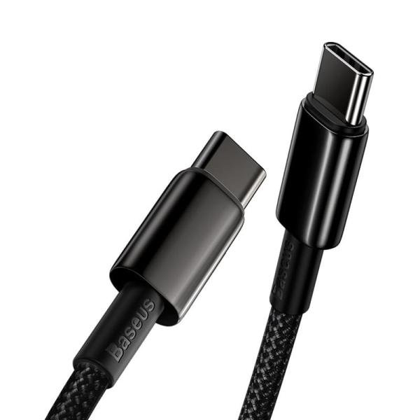 Кабель Baseus Type-C – Type-C Tungsten Gold Fast Charging Data Cable, 100W, 2 м (CATWJ-A01) Черный