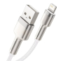 Кабель Baseus Cafule Series Metal Data Cable USB to iP 2,4A, 1 м (CALJK-A02) Белый Кабель Baseus Cafule Series Metal Data Cable USB to iP 2,4A, 1 м (CALJK-A02) Белый