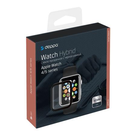 Защитное органическое стекло Deppa Watch Protection PMMA для Apple Watch 4/5/6/SE, 40 мм (62616) Черный Защитное органическое стекло Deppa Watch Protection PMMA для Apple Watch 4/5/6/SE, 40 мм (62616) Черный