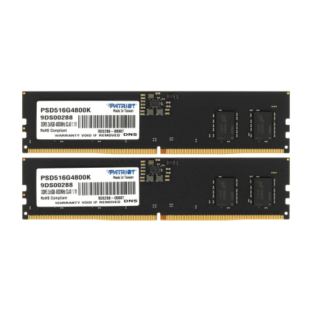 Оперативная память Patriot Signature (PSD516G4800K) DDR5 16GB 4800MHz CL40 DIMM 2x8 ECC