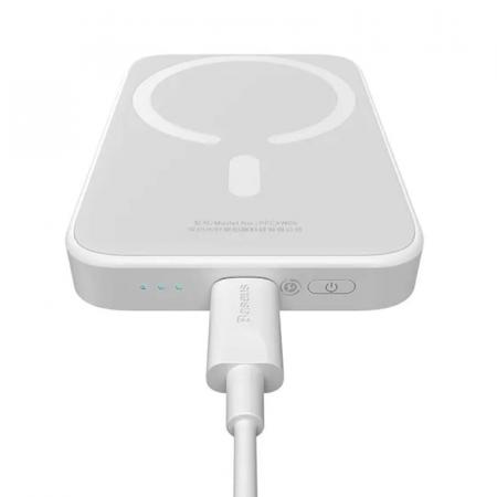 Внешний аккумулятор Baseus Magnetic Wireless Charging power bank с поддержкой беспроводной зарядки 10000mAh 20W (PPCXM10) Белый Внешний аккумулятор Baseus Magnetic Wireless Charging power bank с поддержкой беспроводной зарядки 10000mAh 20W (PPCXM10) Белый