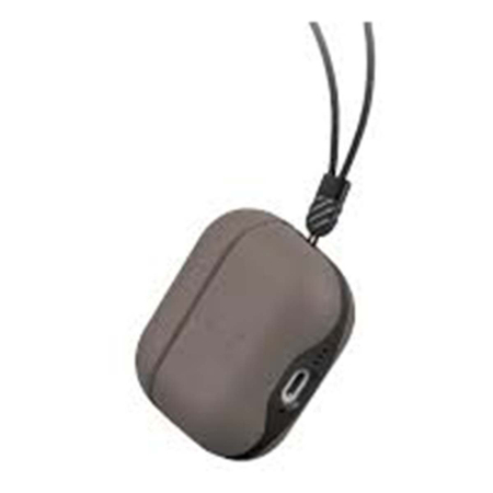 Чехол для Airpods 4 UNIQ Lyden Leatherette with handstrap Grey, серый Чехол для Airpods 4 UNIQ Lyden Leatherette with handstrap Grey, серый