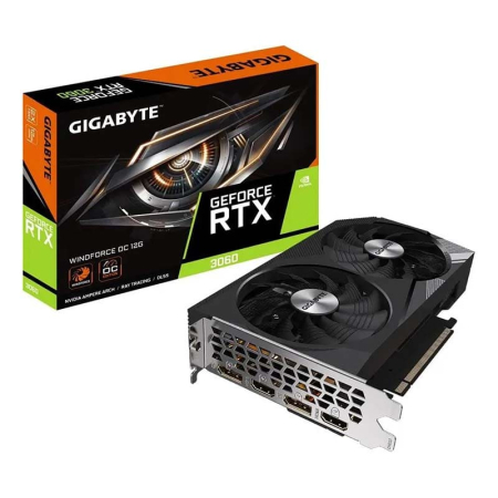 Видеокарта Gigabyte GeForce RTX 3060 Windforce OC, 12Gb (GV-N3060WF2OC-12GD 2,0) Видеокарта Gigabyte GeForce RTX 3060 Windforce OC, 12Gb (GV-N3060WF2OC-12GD 2,0)