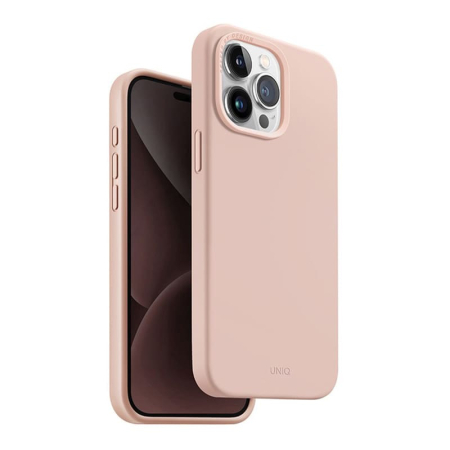 Чехол  для iPhone 15 Pro Uniq LINO Pink (Magsafe) Чехол  для iPhone 15 Pro Uniq LINO Pink (Magsafe)