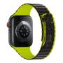 Магнитный силиконовый ремешок для часов iWatch на 42/44/45/49 мм WiWU Smart Magnetic Silicone (Wi-WB010) Black+Green Магнитный силиконовый ремешок для часов iWatch на 42/44/45/49 мм WiWU Smart Magnetic Silicone (Wi-WB010) Black+Green