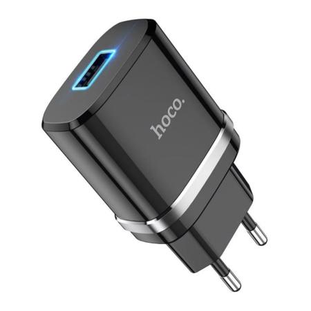 Сетевое зарядное устройство hoco. USB Indicator single port safety charger (N1) Черный Сетевое зарядное устройство hoco. USB Indicator single port safety charger (N1) Черный