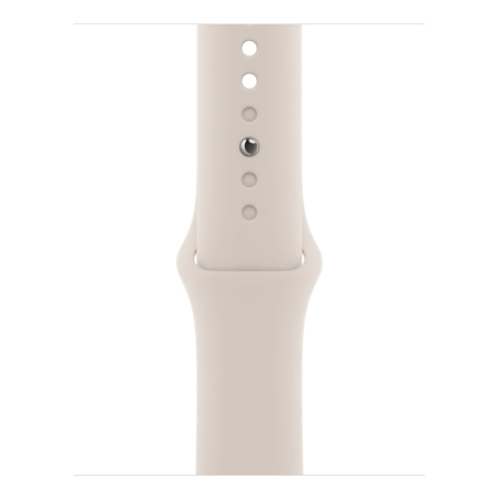Apple Watch SE (2022), 40 мм корпус из алюминия цвета «Silver», ремешок Sport Band размера M/L цвета «Starlight»