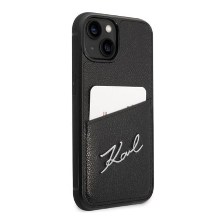 Чехол Karl Lagerfeld для iPhone 14 PU with Cardslot Signature logo Hard (KLHCP14SCSSK) Черный Чехол Karl Lagerfeld для iPhone 14 PU with Cardslot Signature logo Hard (KLHCP14SCSSK) Черный