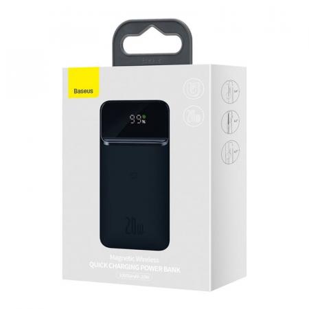 Портативный аккумулятор Baseus Magnetic Wireless Quick Charging Power Bank 10000mAh 20W PPMT-03 (PPCXW10-X) Синий Портативный аккумулятор Baseus Magnetic Wireless Quick Charging Power Bank 10000mAh 20W PPMT-03 (PPCXW10-X) Синий