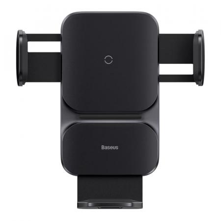 Автомобильный держатель с функцией беспроводной зарядки Baseus Wisdom Auto Alignment Car Mount Wireless Charger (QI 15W) Air Outlet Base (CGZX000001) Черный Автомобильный держатель с функцией беспроводной зарядки Baseus Wisdom Auto Alignment Car Mount Wireless Charger (QI 15W) Air Outlet Base (CGZX000001) Черный