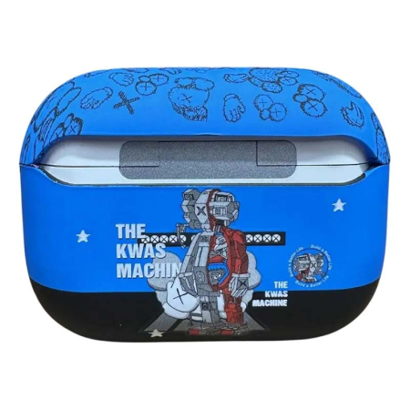 Чехол для AirPods 3 COQUE POUR Синий с рисунком The KWAS machine Чехол для AirPods 3 COQUE POUR Синий с рисунком The KWAS machine