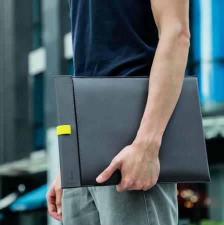 Сумка для ноутбука Baseus Let's go Traction ComputerLiner Bag 16" or less (LBQY- BGY) Серый/желтый Сумка для ноутбука Baseus Let's go Traction ComputerLiner Bag 16" or less (LBQY- BGY) Серый/желтый