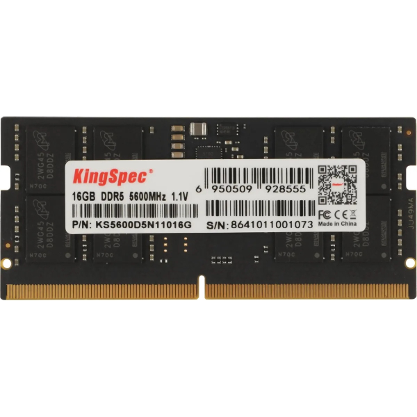 Оперативная память KingSpec KS5600D5N11016G DDR5 16GB 5600MHz CL SO DIMM 1x16GB