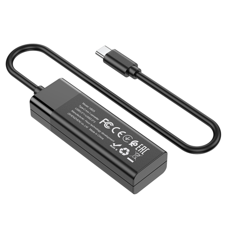 USB-хаб hoco. 4в1 Type-C на USB 3.0 + 3 USB 2.0 (HB25T) Черный USB-хаб hoco. 4в1 Type-C на USB 3.0 + 3 USB 2.0 (HB25T) Черный