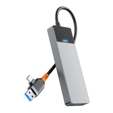 Хаб WiWU Linker Series Hub (A431C) Серый Хаб WiWU Linker Series Hub (A431C) Серый