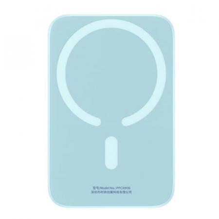 Внешний аккумулятор Baseus Magnetic Wireless Charging Power Bank 6000mAh 20W с MagSafe PPCXW06 (PPCX020003) Синий Внешний аккумулятор Baseus Magnetic Wireless Charging Power Bank 6000mAh 20W с MagSafe PPCXW06 (PPCX020003) Синий