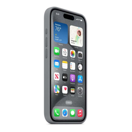 Чехол Silicone Case для Apple iPhone 15 Pro с MagSafe Clay, серый Чехол Silicone Case для Apple iPhone 15 Pro с MagSafe Clay, серый