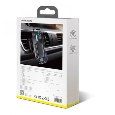 Автомобильный держатель с беспроводной зарядкой Baseus Milky Way Electric Bracket Wireless Charger, 15W (WXHW02-01) Черный Автомобильный держатель с беспроводной зарядкой Baseus Milky Way Electric Bracket Wireless Charger, 15W (WXHW02-01) Черный