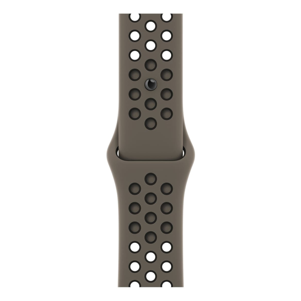 Apple Watch Nike SE (2022), 40 мм корпус из алюминия цвета «Starlight», ремешок Nike Sport Band размера M/L цвета «Olive Grey/Black»