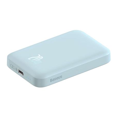 Внешний аккумулятор Baseus Magnetic Mini Wireless Fast Charge Power Bank 10000mAh 20W с поддержкой беспроводной зарядки (PPCX110103) Голубой Внешний аккумулятор Baseus Magnetic Mini Wireless Fast Charge Power Bank 10000mAh 20W с поддержкой беспроводной зарядки (PPCX110103) Голубой