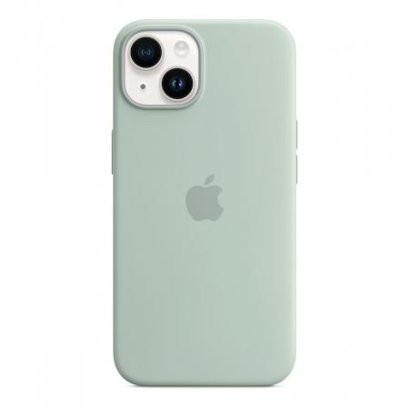 Чехол Silicone Case MagSafe для Apple iPhone 14 Зеленый Чехол Silicone Case MagSafe для Apple iPhone 14 Зеленый