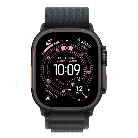 Apple Watch Ultra 3 (2025), 49 мм корпус из титана цвета «Black», ремешок Alpine Loop размера M цвета «Black»