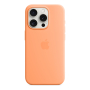 Чехол Silicone Case для Apple iPhone 15 Pro с MagSafe  Orange Sorbet, оранжевый Чехол Silicone Case для Apple iPhone 15 Pro с MagSafe  Orange Sorbet, оранжевый