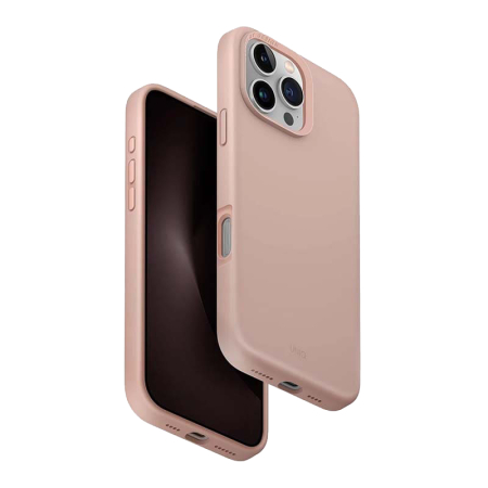 Чехол для iPhone 16 Pro Max UNIQ LINO Pink, Розовый Чехол для iPhone 16 Pro Max UNIQ LINO Pink, Розовый