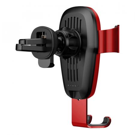 Автомобильный держатель с функцией беспроводной зарядки Baseus Gravity Wireless Charger Car Mount (WXYL-B09) Красный Автомобильный держатель с функцией беспроводной зарядки Baseus Gravity Wireless Charger Car Mount (WXYL-B09) Красный