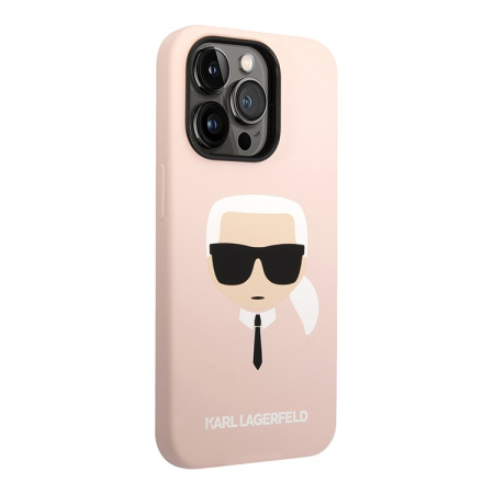 Чехол Karl Lagerfeld для iPhone 14 Pro с MagSafe Liquid silicone Karl's head Hard (KLHMP14LSLKHLP) Розовый Чехол Karl Lagerfeld для iPhone 14 Pro с MagSafe Liquid silicone Karl's head Hard (KLHMP14LSLKHLP) Розовый