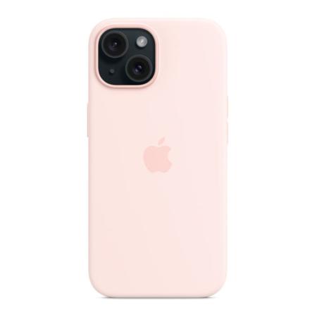 Чехол для Apple iPhone 15 Silicone Case с MagSafe Pink, розовый Чехол для Apple iPhone 15 Silicone Case с MagSafe Pink, розовый