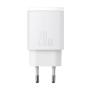 Зарядное устройство Baseus Compact Quick Charger U+C 20W EU (CCXJ-B02) Белый