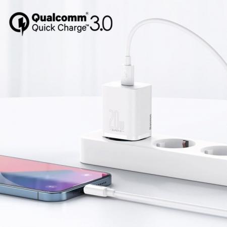 Сетевое зарядное устройство USB Type-C Baseus Super Si Quick Charger 1C 20 Вт EU (CCSUP-B02) Белый