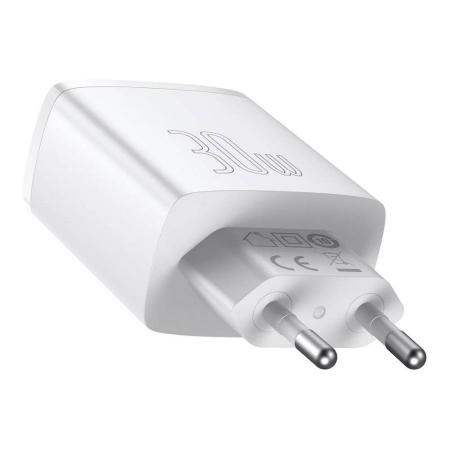 Зарядное устройство Baseus Compact Quick Charger 2U+C 30W EU (CCXJ-E02) Белый