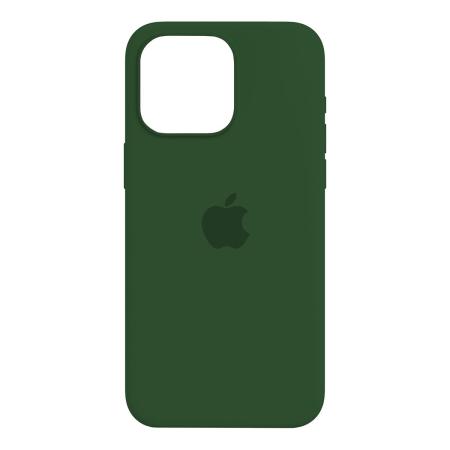 Чехол Silicone Case для Apple iPhone 15 Pro Max Clover, Зеленый клевер Чехол Silicone Case для Apple iPhone 15 Pro Max Clover, Зеленый клевер