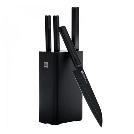 Набор Xiaomi Knife 4 ножа с подставкой (HU0076) Черный Набор Xiaomi Knife 4 ножа с подставкой (HU0076) Черный