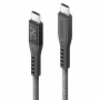 Кабель EnergEA FLOW USB-C на USB-C 5A DISPLAY 1,5 м (PD240W) Nanoweave Magnetic tie Черный Кабель EnergEA FLOW USB-C на USB-C 5A DISPLAY 1,5 м (PD240W) Nanoweave Magnetic tie Черный
