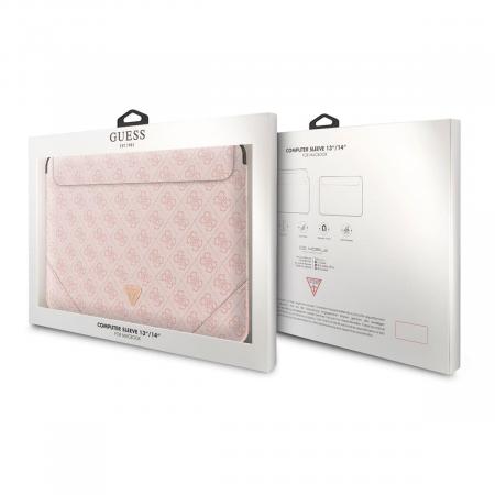 Чехол Guess для ноутбуков 13"/14" Sleeve 4G with Triangle metal logo (GUCS14P4TP) Розовый Чехол Guess для ноутбуков 13"/14" Sleeve 4G with Triangle metal logo (GUCS14P4TP) Розовый