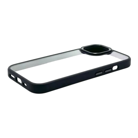 Чехол Perfect Case для Apple iPhone 15 Pro Прозрачный Черный Чехол Perfect Case для Apple iPhone 15 Pro Прозрачный Черный