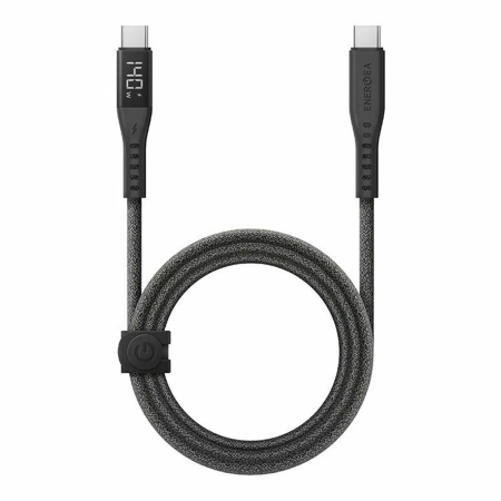 Кабель EnergEA FLOW USB-C на USB-C 5A DISPLAY 1,5 м (PD240W) Nanoweave Magnetic tie Черный Кабель EnergEA FLOW USB-C на USB-C 5A DISPLAY 1,5 м (PD240W) Nanoweave Magnetic tie Черный