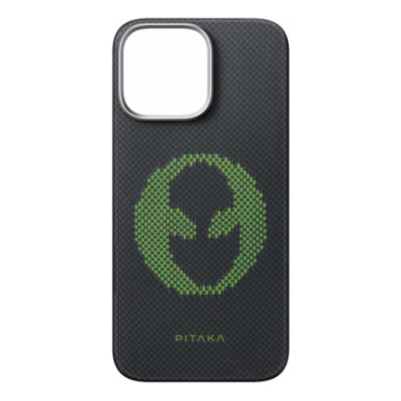 Чехол для iPhone 16 Pro Max 6.9" PITAKA Aries Tactile Woven Case Alien, принт чужой Чехол для iPhone 16 Pro Max 6.9" PITAKA Aries Tactile Woven Case Alien, принт чужой