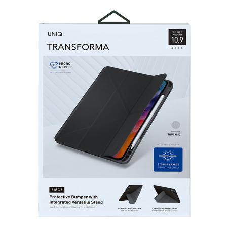Чехол для iPad Air 10,9 (2022/20) с отсеком для стилуса UNIQ Transforma Rigor Anti-microbial (NPDA10.9(2020)-TRIGGRY) Серый Чехол для iPad Air 10,9 (2022/20) с отсеком для стилуса UNIQ Transforma Rigor Anti-microbial (NPDA10.9(2020)-TRIGGRY) Серый