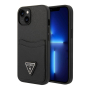 Чехол Guess для iPhone 14 Plus PU Saffiano Double cardslot Metal triangle logo Hard (GUHCP14MPSATPK) Черный Чехол Guess для iPhone 14 Plus PU Saffiano Double cardslot Metal triangle logo Hard (GUHCP14MPSATPK) Черный