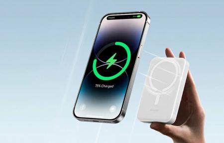 Внешний аккумулятор Baseus Magnetic Mini Wireless Fast Charge Power Bank 10000mAh 30W с поддержкой беспроводной зарядки PPCX110202 (PPCXM1030) Белый Внешний аккумулятор Baseus Magnetic Mini Wireless Fast Charge Power Bank 10000mAh 30W с поддержкой беспроводной зарядки PPCX110202 (PPCXM1030) Белый