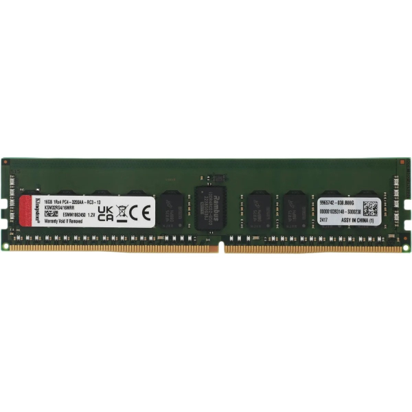 Оперативная память Kingston KSM32RS4/16MRR DDR4 16GB 3200MHz CL22 RDIMM 1x16 ECC Reg